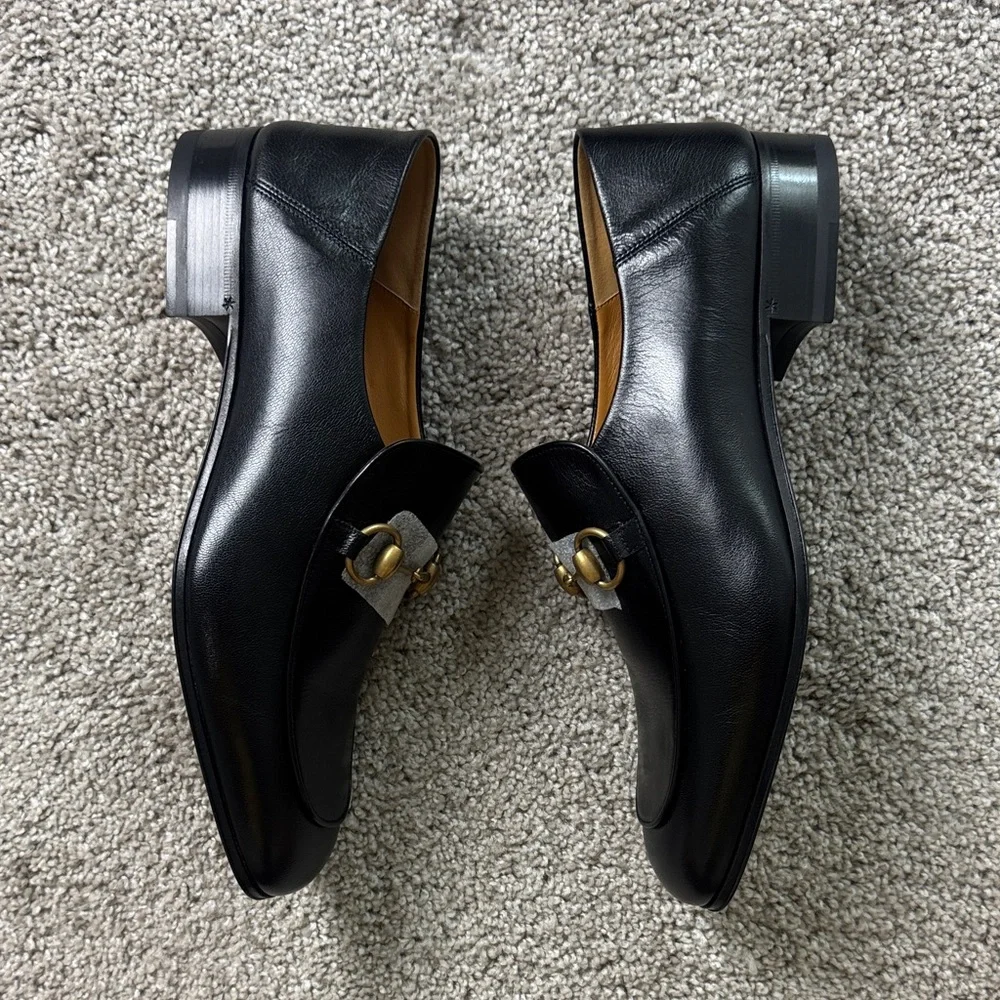 Gucci Black Leather Loafers
